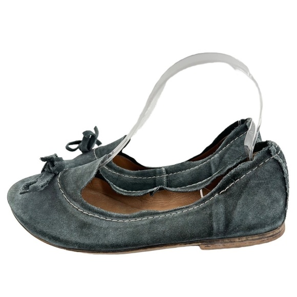 Seychelles womens flats size 36 teal blue green suede ballet balletcore - Picture 5 of 13